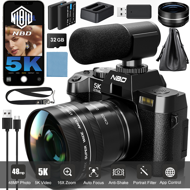 Korean Lifestyle App - NBD 5K&48MP Digital Cameras Photography 16X