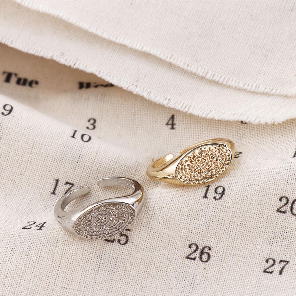 Minimalist Sun Moon Pattern Ri - Korean Daily Lifestyle 리뷰 및 가격