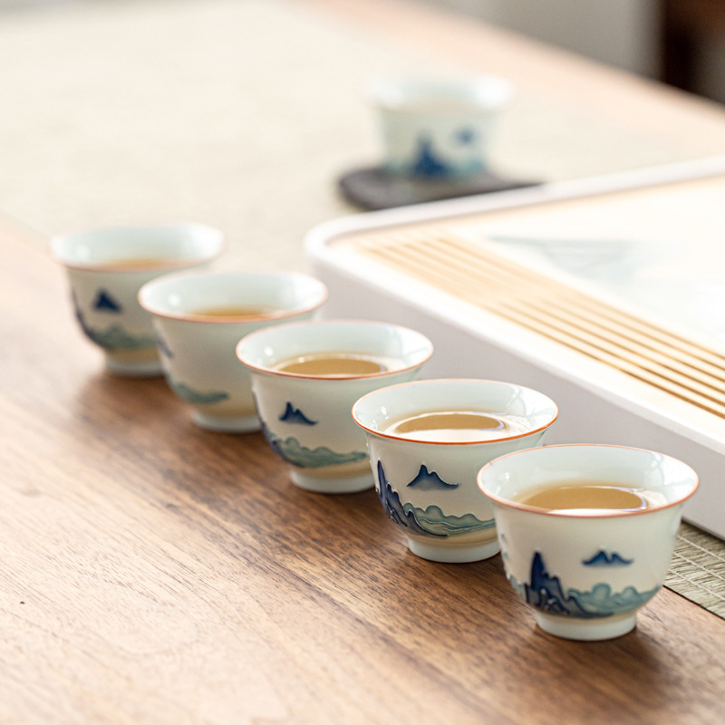 Hand-painted Kung Fu Tea Cup,  - Celadon Ceramic Cup 리뷰 및 가격
