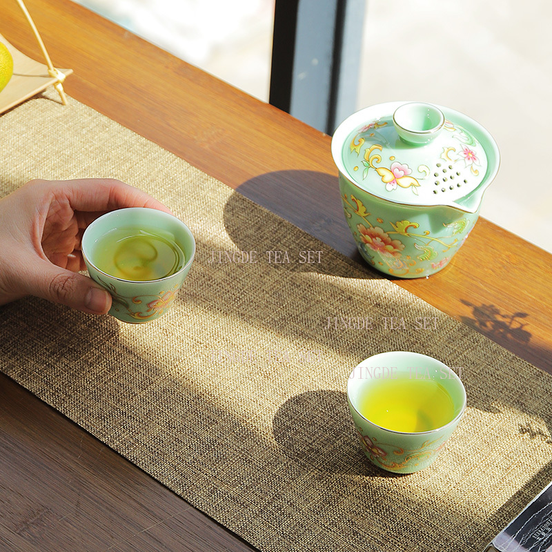 Celadon one pot two cups trave - Celadon Ceramic Cup 리뷰 및 가격