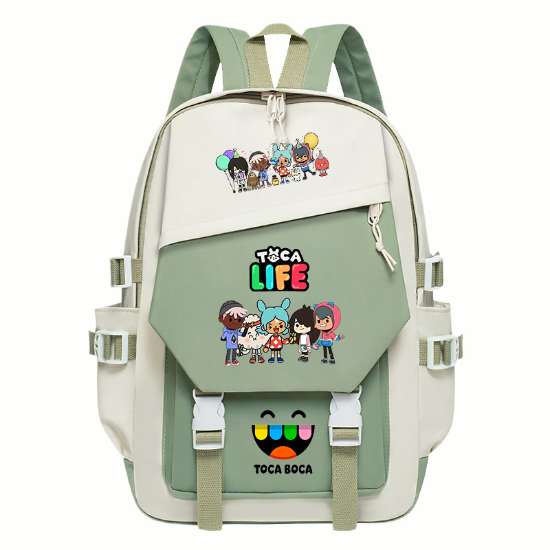 Toca Life World Print Backpack - Korean Girls Lifestyle 리뷰 및 가격