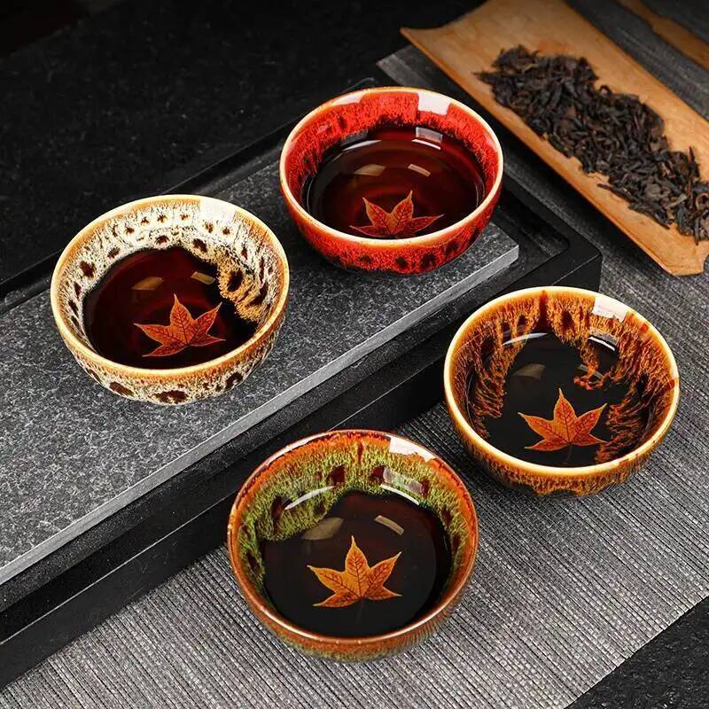 Maple Leaf Tea Cup Kiln Change - Celadon Ceramic Cup 리뷰 및 가격