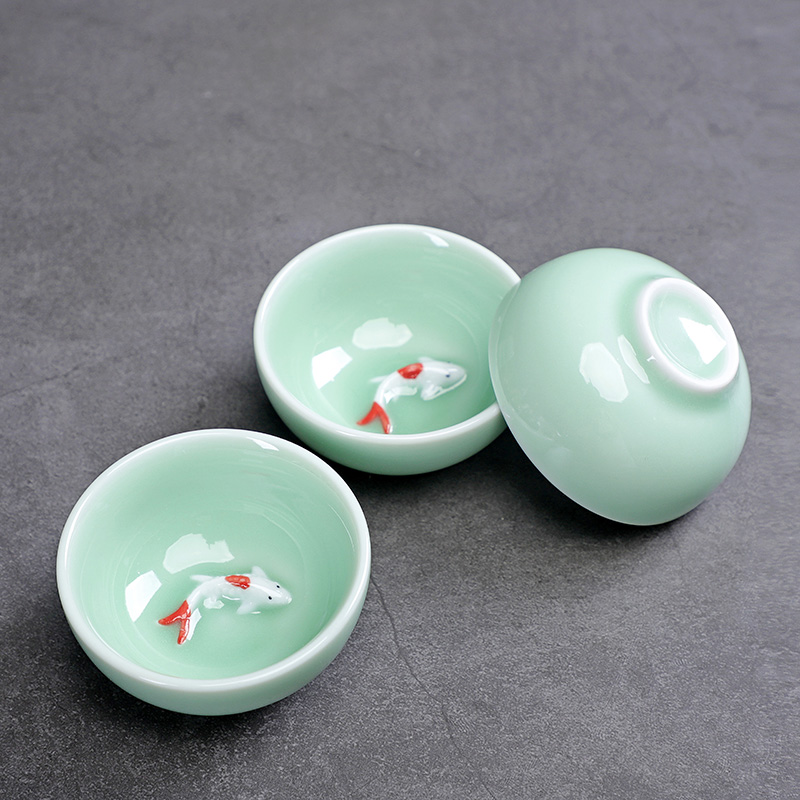 Celadon Fish Cute Teacup, Chin - Celadon Ceramic Cup 리뷰 및 가격